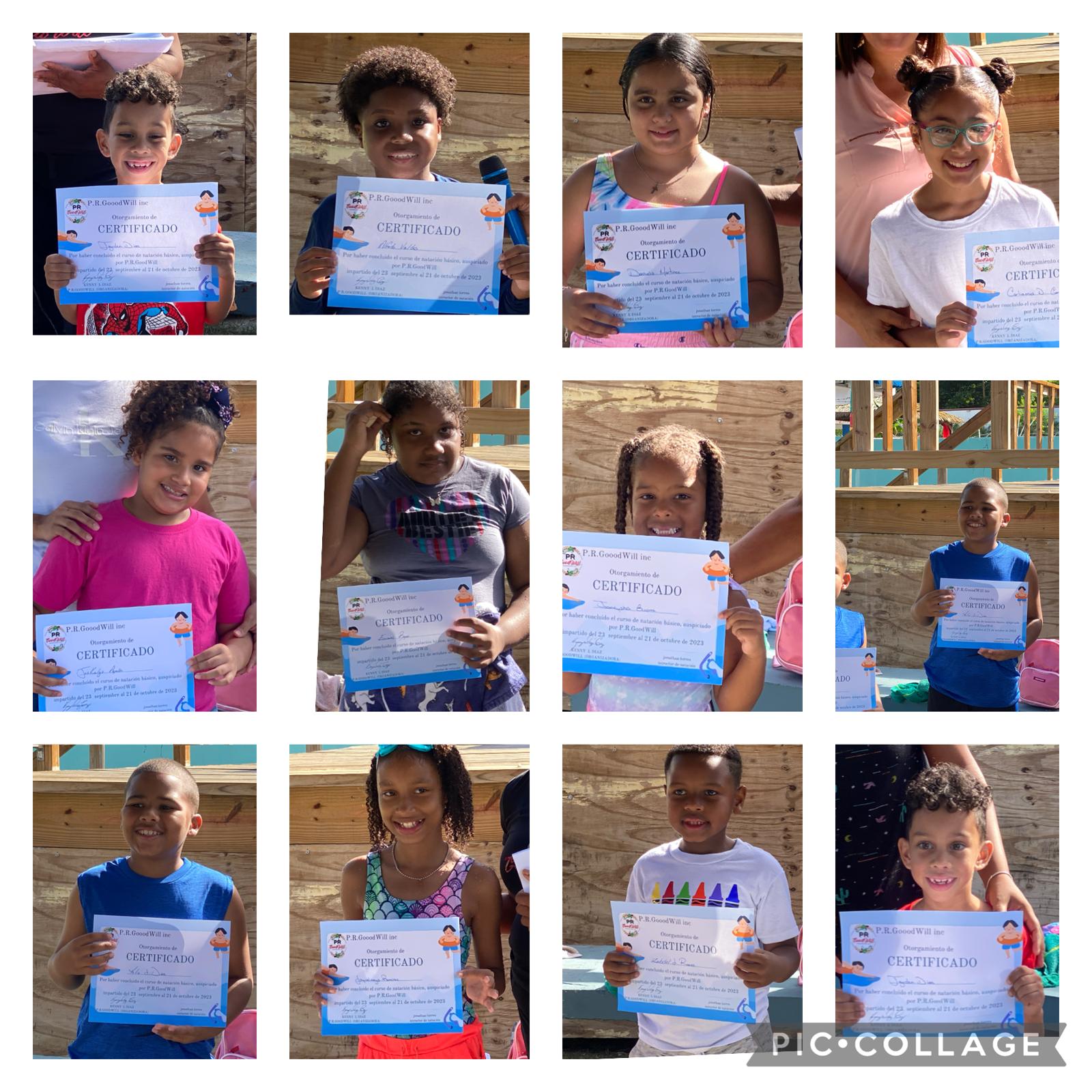 Clases de natación completadas